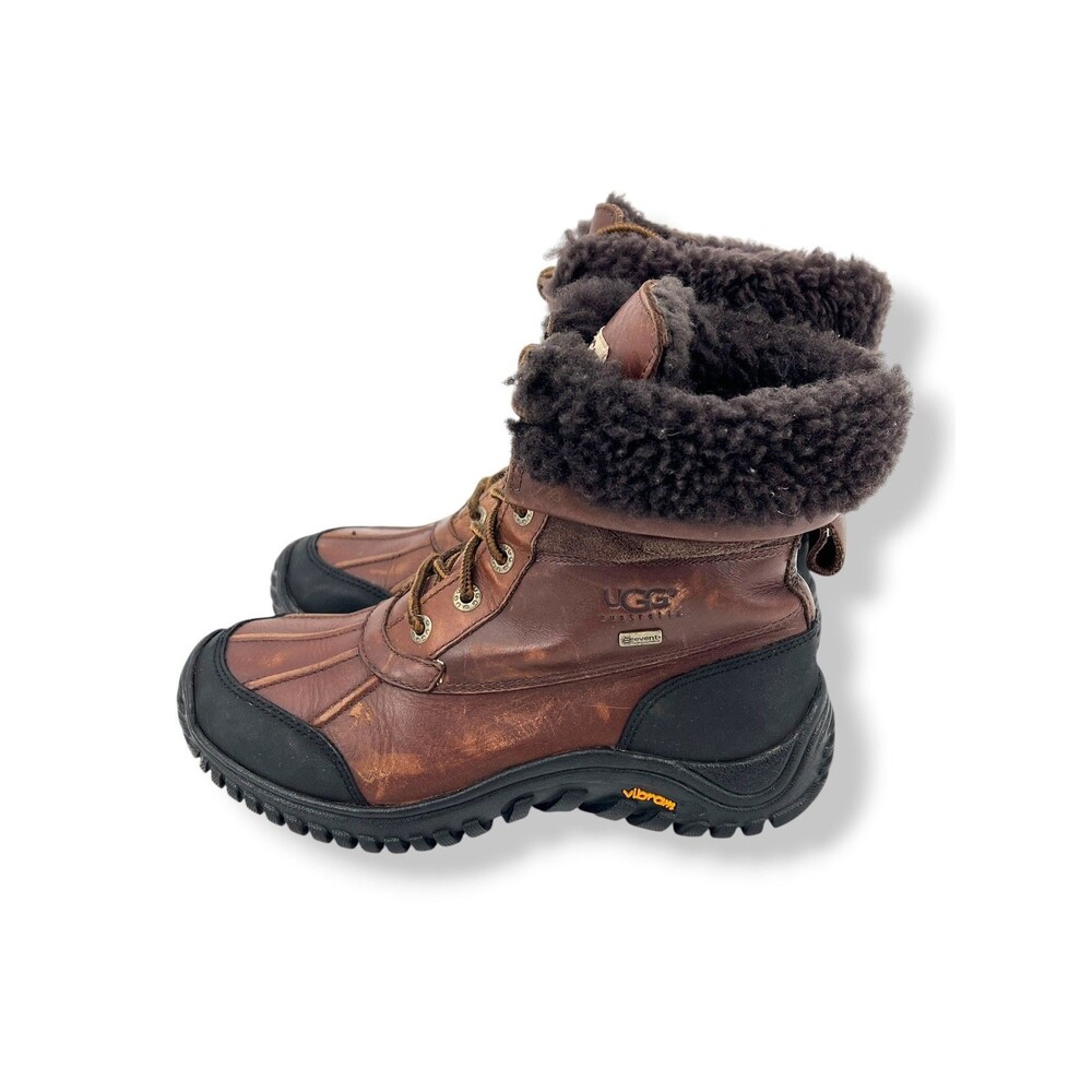 Ugg Adirondack Boots Leather Boots Chocolate Brown Women's 7 Snow